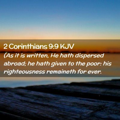 2 Corinthians 9:9 KJV Free Bible Images