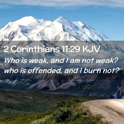 2 Corinthians 11:29 KJV Free Bible Images