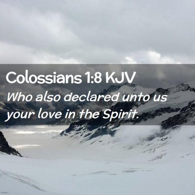 Colossians 1:8 KJV Free Bible Images
