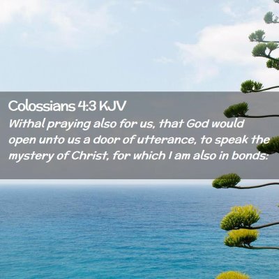 Colossians 4:3 KJV Free Bible Images