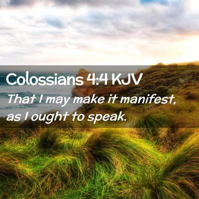 Colossians 4:4 KJV Free Bible Images