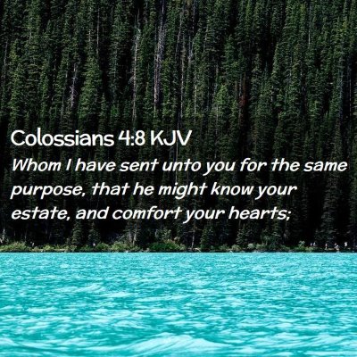 Colossians 4:8 KJV Free Bible Images