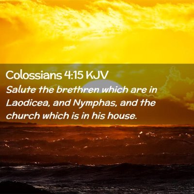 Colossians 4:15 KJV Free Bible Images