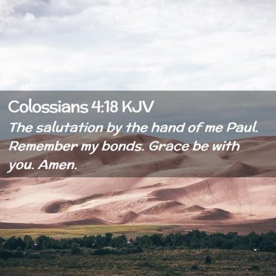 Colossians 4:18 KJV Free Bible Images