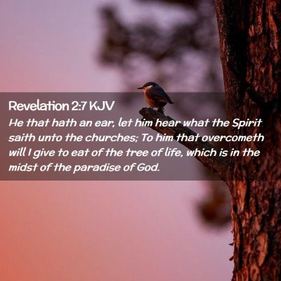 Revelation 2:7 KJV Free Bible Images